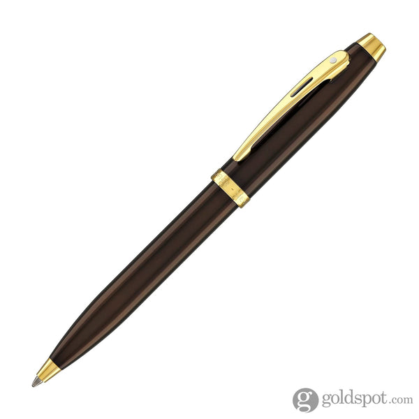 Sheaffer 100 Ballpoint Pen in Coffee Brown with PVD Gold Trim Ballpoint Pens