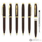 Sheaffer 100 Ballpoint Pen in Coffee Brown with PVD Gold Trim Ballpoint Pens