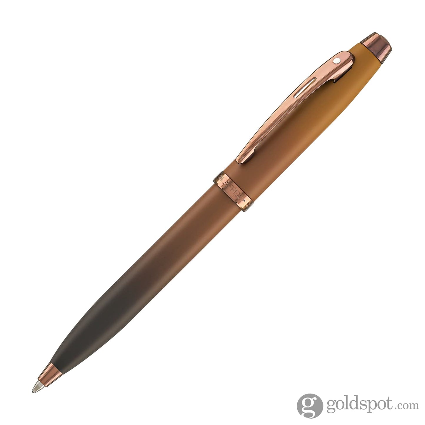 Sheaffer 100 Ballpoint Pen in Coffee Edition with PVD Rose Gold Trim Ballpoint Pens