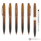 Sheaffer 100 Ballpoint Pen in Coffee Edition with PVD Rose Gold Trim Ballpoint Pens