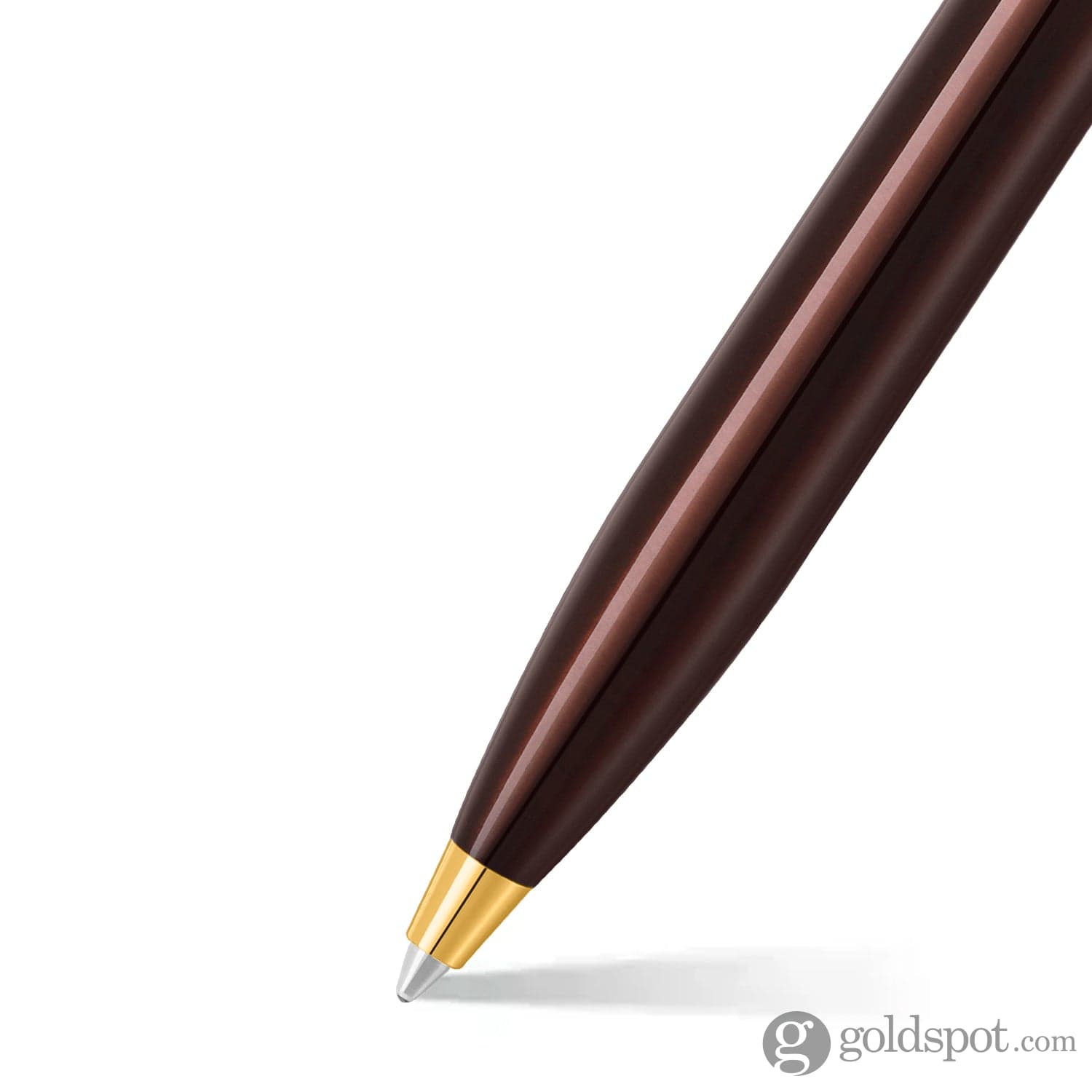 Sheaffer 100 E9370 Ballpoint Pen Coffee Brown with PVD Gold Trim