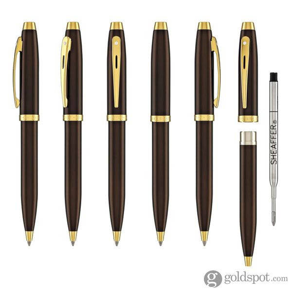 Sheaffer 100 Ballpoint Pen in Glossy Coffee Brown Ballpoint Pens