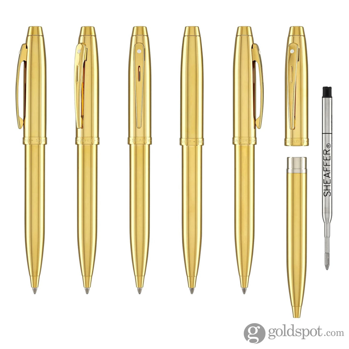 Sheaffer 100 Ballpoint Pen in PVD Gold Ballpoint Pens