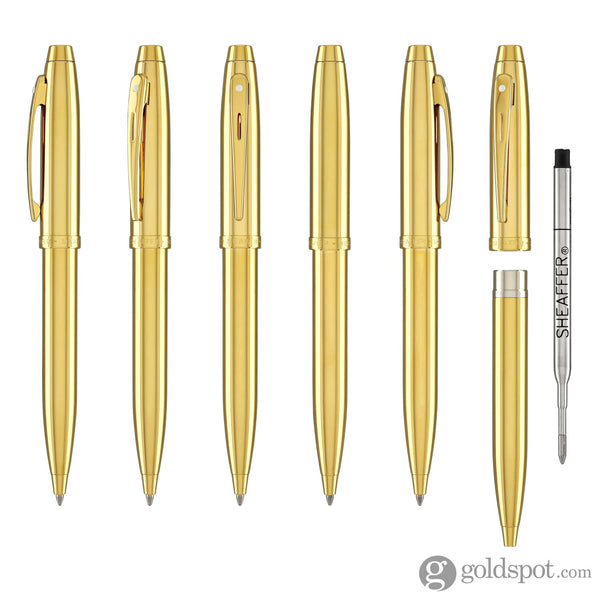 Sheaffer 100 Ballpoint Pen in PVD Gold Ballpoint Pens