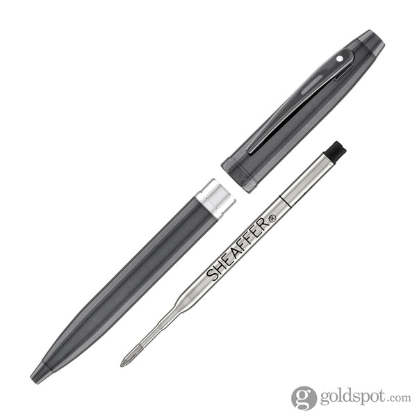 Sheaffer 100 Ballpoint Pen in Shiny Dark Grey Gunmetal with PVD Trim Ballpoint Pens