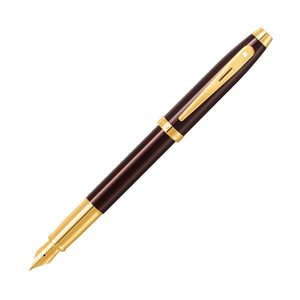 Sheaffer 100 Fountain Pen in Coffee Brown with PVD Gold Trim Fountain Pen