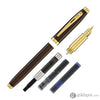 Sheaffer 100 Fountain Pen in Glossy Coffee Brown with Gold Trim Fountain Pen