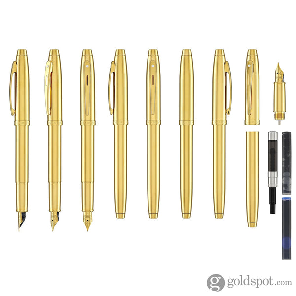 Sheaffer 100 Fountain Pen in PVD Gold Fountain Pen