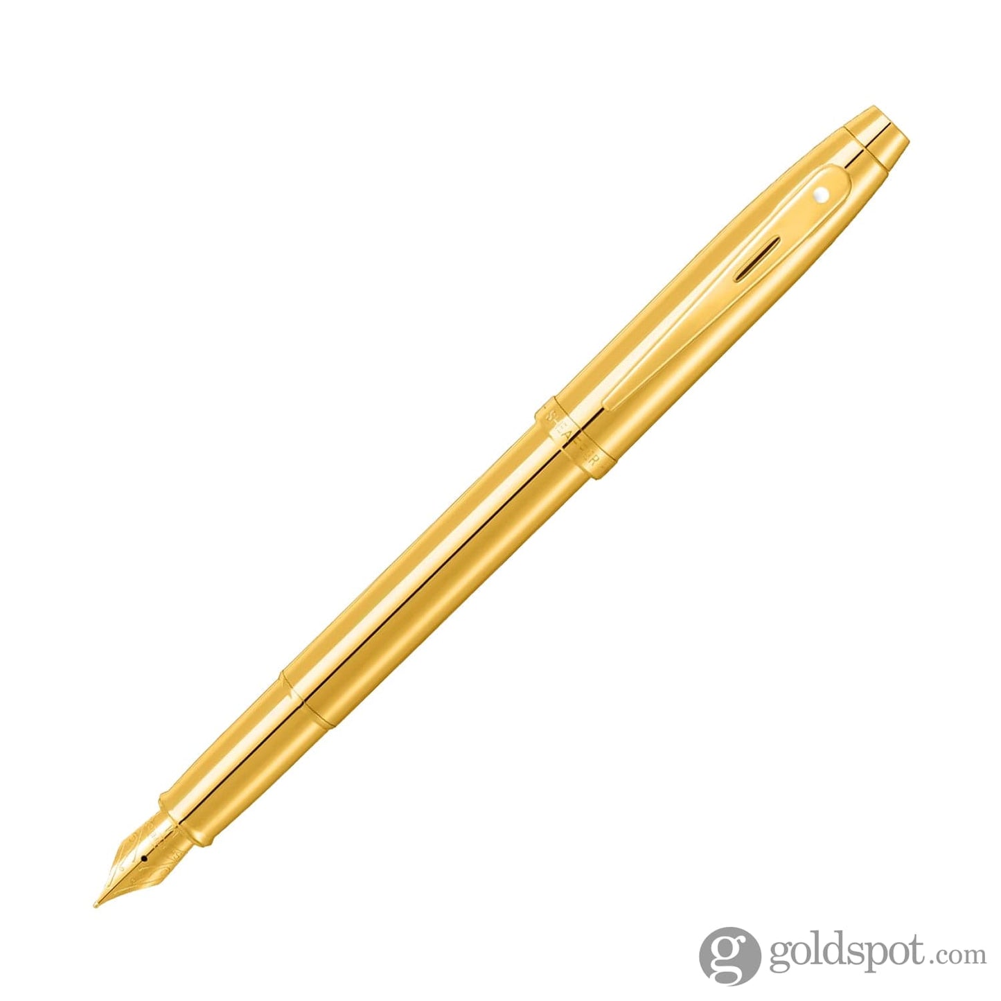 Sheaffer 100 Fountain Pen in PVD Gold Medium Fountain Pen