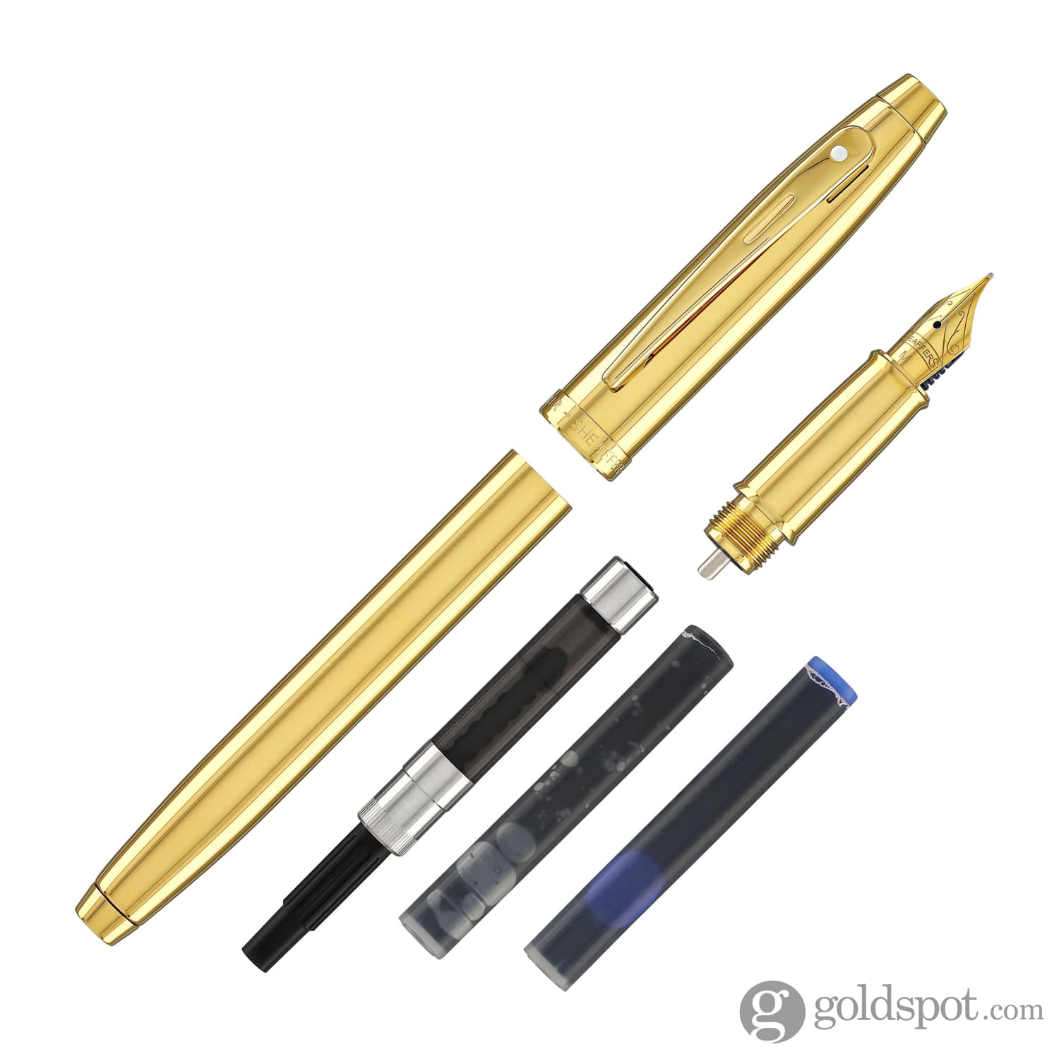 Sheaffer 100 Fountain Pen in PVD Gold - Goldspot Pens