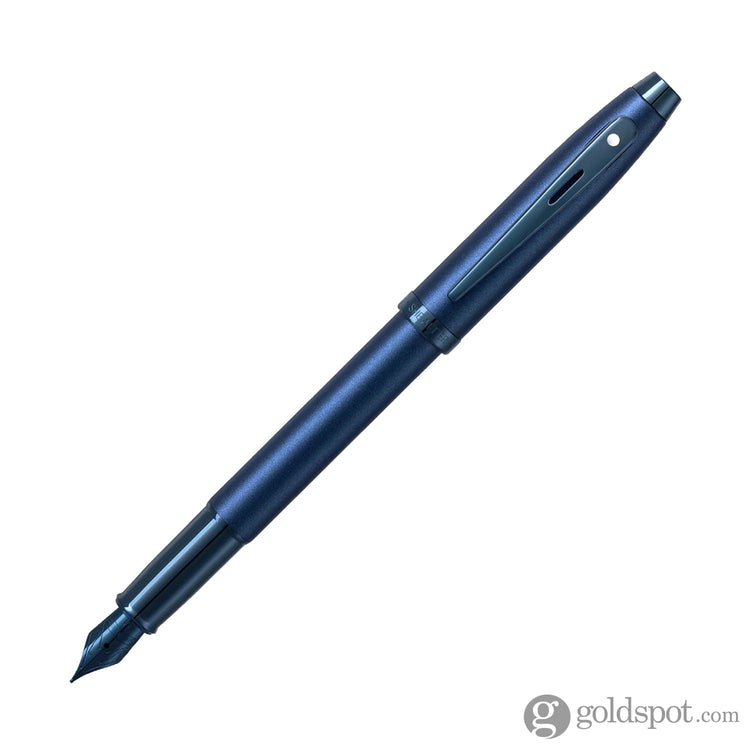 Sheaffer 100 Fountain Pen in Satin Blue Medium Fountain Pen