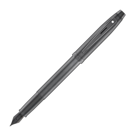 Sheaffer 100 Fountain Pen in Shiny Dark Grey Gunmetal with PVD Trim