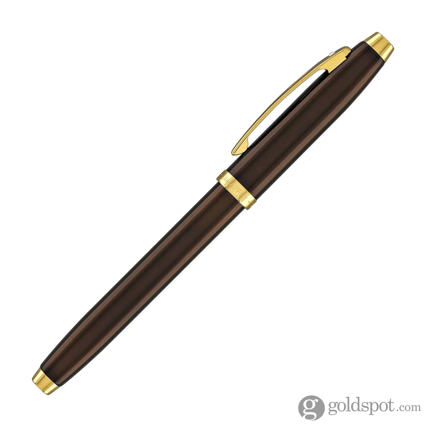 Sheaffer 100 Rollerball Pen in Coffee Brown with PVD Gold Trim Rollerball Pen