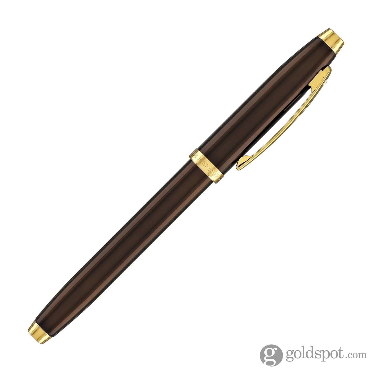 Sheaffer 100 Rollerball Pen in Coffee Brown with PVD Gold Trim Rollerball Pen
