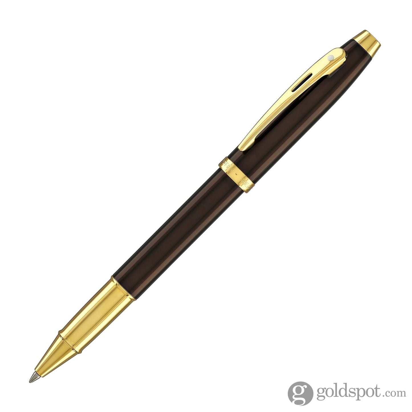 Sheaffer 100 Rollerball Pen in Coffee Brown with PVD Gold Trim Rollerball Pen