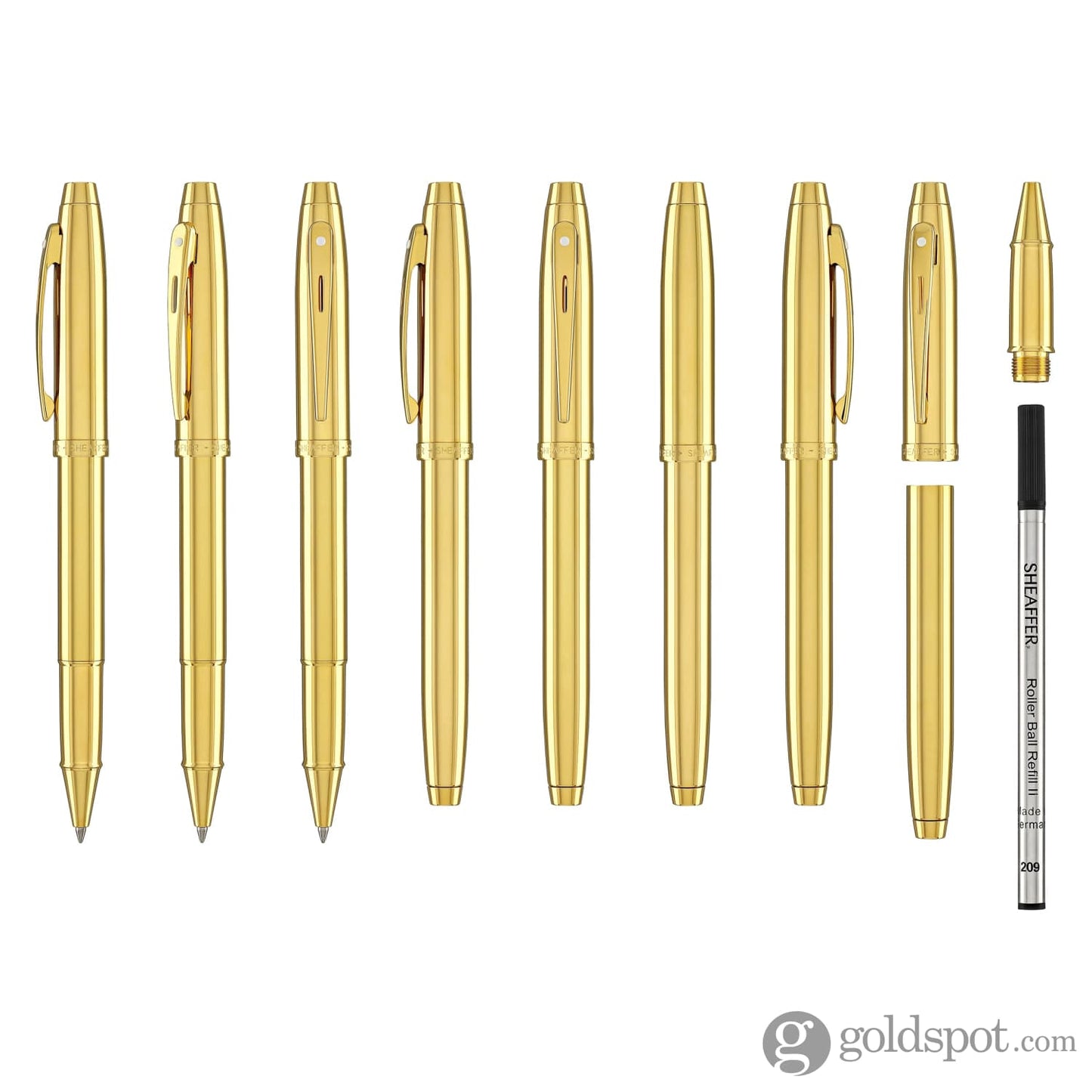Sheaffer 100 Rollerball Pen in PVD Gold Rollerball Pen
