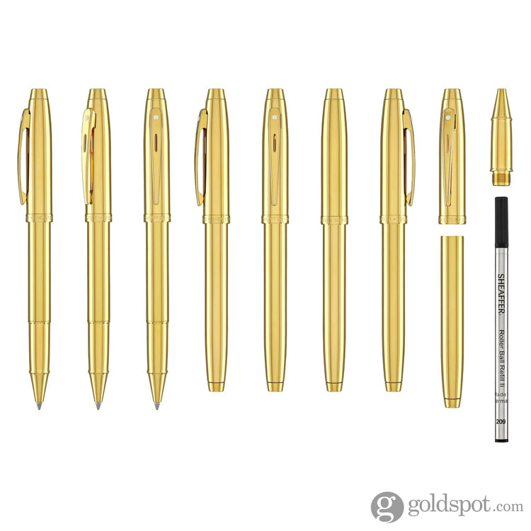 Sheaffer 100 Rollerball Pen in PVD Gold Rollerball Pen