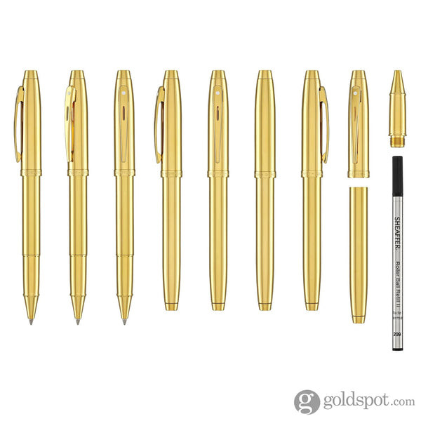 Sheaffer 100 Rollerball Pen in PVD Gold Rollerball Pen