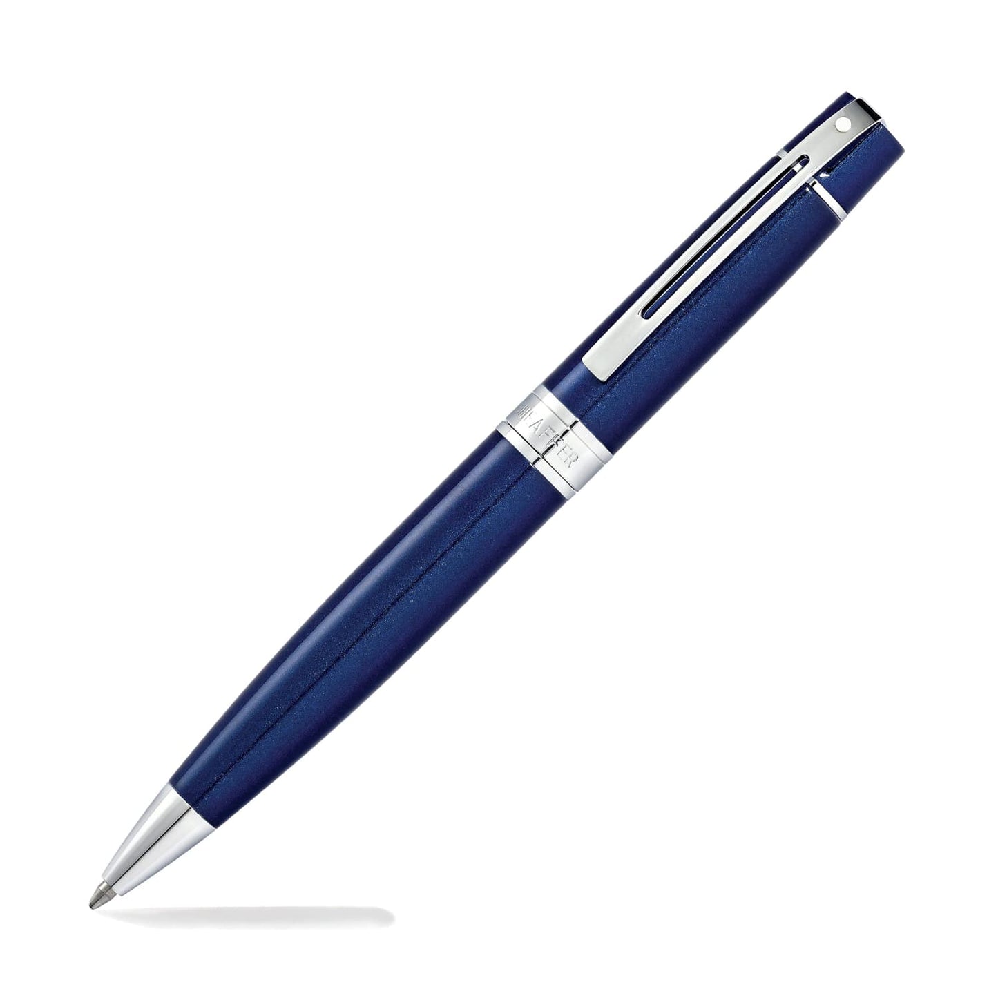 Sheaffer 300 Ballpoint Pen in Glossy Blue with Chrome Trim Ballpoint Pens