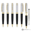 Sheaffer 300 Ballpoint Pen in Matte Black Shiny Chrome Cap with PVD Gold Trim Ballpoint Pens