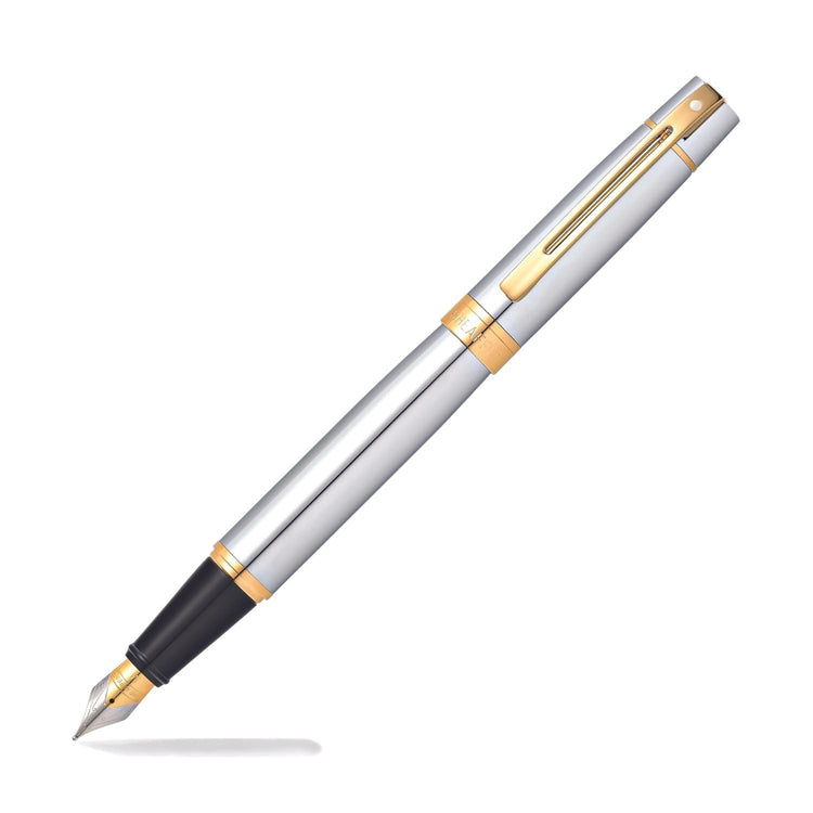 Sheaffer 300 Fountain Pen in Chrome with Gold Tone Fountain Pen