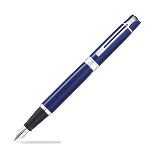 Sheaffer 300 Fountain Pen in Glossy Blue with Chrome Trim