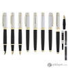 Sheaffer 300 Fountain Pen in Matte Black Shiny Chrome Cap with PVD Gold Trim Fountain Pen