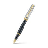 Sheaffer 300 Fountain Pen in Matte Black Shiny Chrome Cap with PVD Gold Trim Fountain Pen