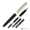 Sheaffer 300 Fountain Pen in Matte Black Shiny Chrome Cap with PVD Gold Trim Fountain Pen