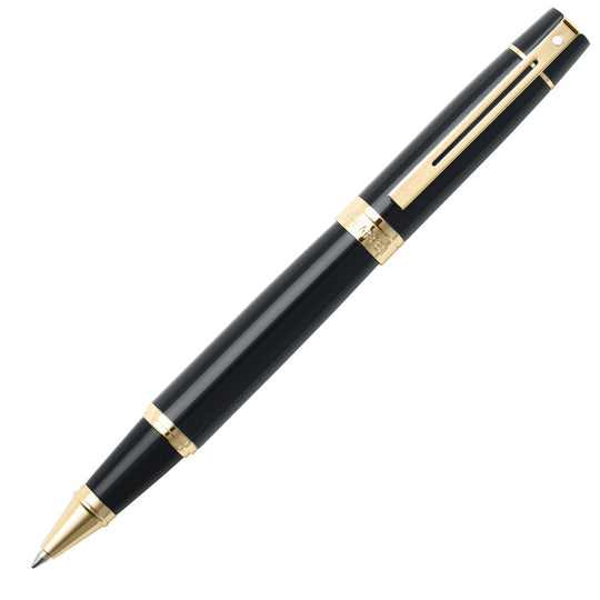 Sheaffer 300 Rollerball Pen in Glossy Black with Gold Trim