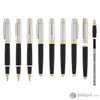 Sheaffer 300 Rollerball Pen in Matte Black Shiny Chrome Cap with PVD Gold Trim Rollerball Pen