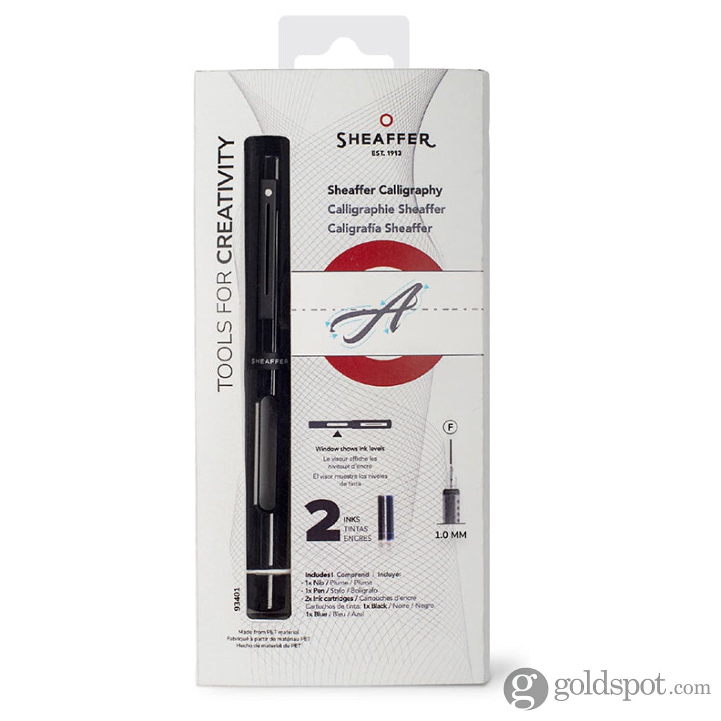 Sheaffer Calligraphy Fountain Pen in Black Set Fine Calligraphy Pens