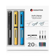 Sheaffer Calligraphy Maxi Kit with Black, Yellow and Blue Pens