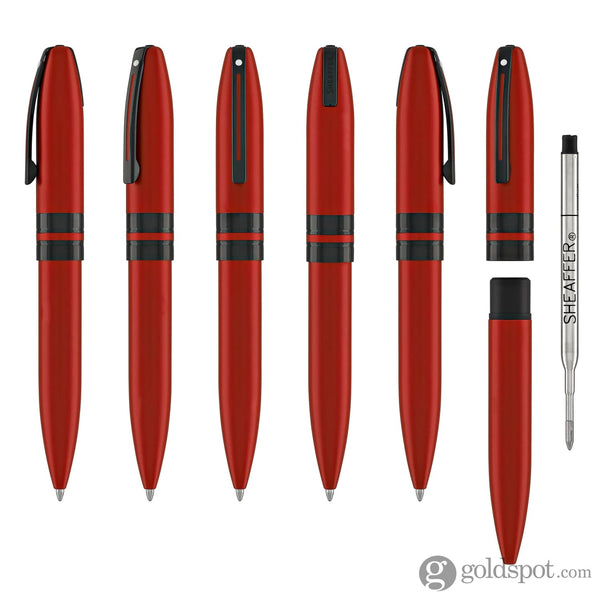 Sheaffer Icon Ballpoint Pen in Metallic Red Lacquer with Black PVD Trim Ballpoint Pen