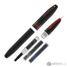 Sheaffer Icon Fountain Pen in Matte Black Lacquer with Red PVD Trim Fountain Pens