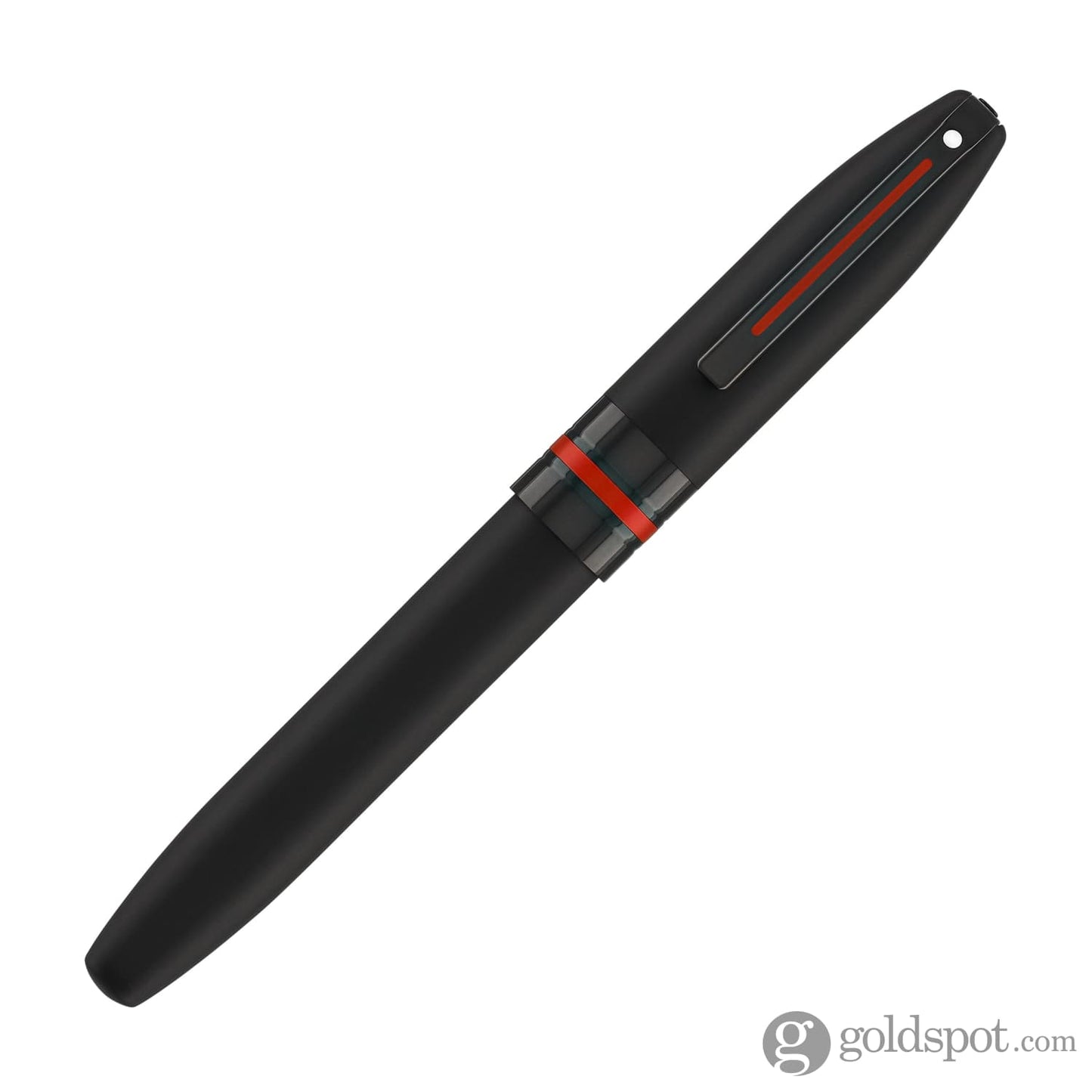 Sheaffer Icon Fountain Pen in Matte Black Lacquer with Red PVD Trim Fountain Pens