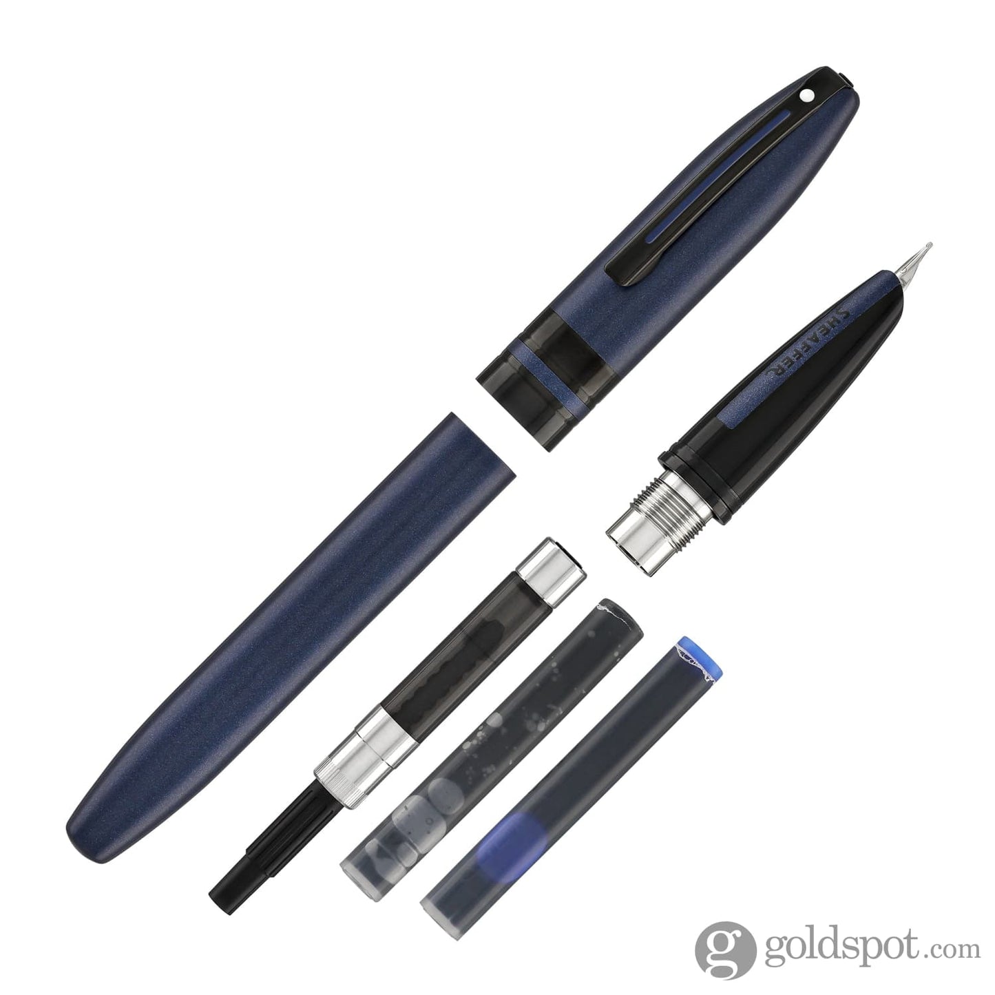 Sheaffer Icon Fountain Pen in Matte Blue Lacquer with Black PVD Trim Fountain Pen