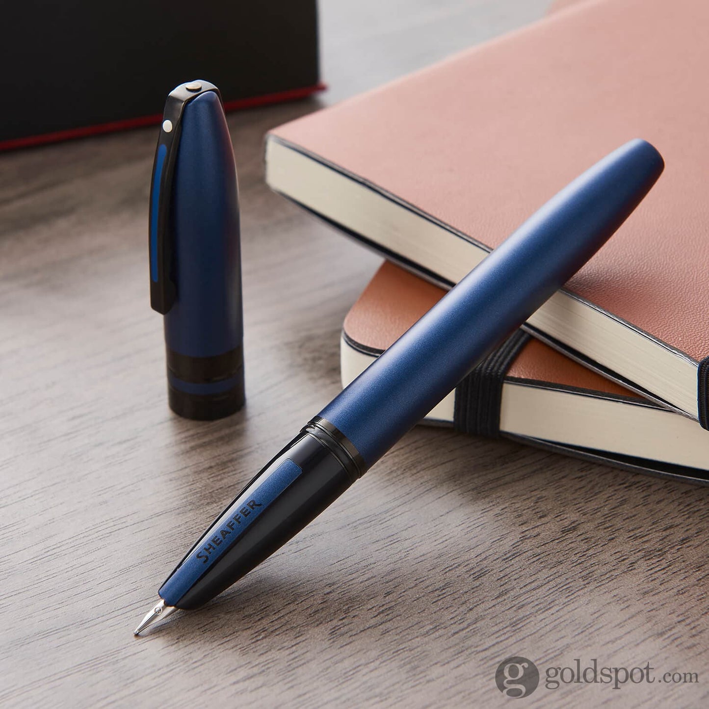 Sheaffer Icon Fountain Pen in Matte Blue Lacquer with Black PVD Trim Fountain Pen