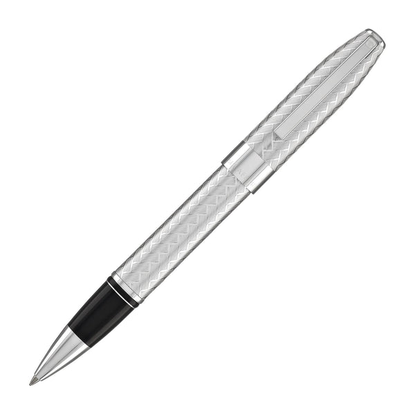 Sheaffer Legacy Rollerball Pen in Polished Chrome with Chevron Engraving Pattern Rollerball Pen