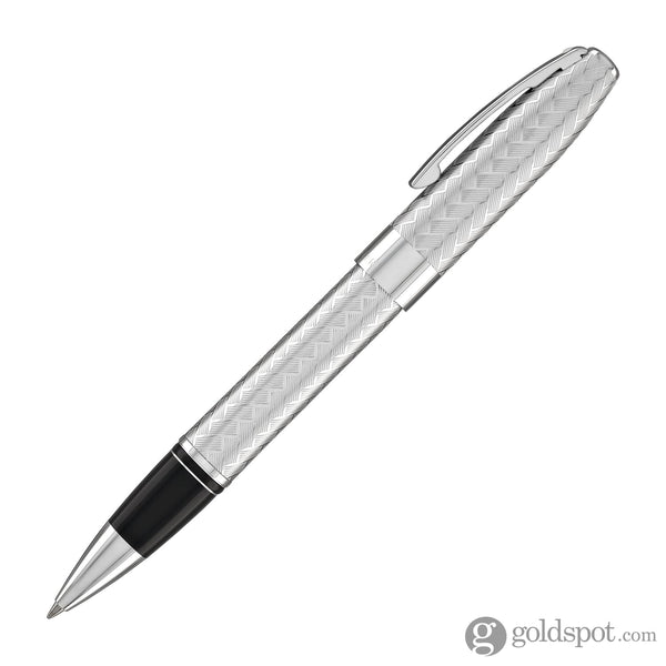 Sheaffer Legacy Rollerball Pen in Polished Chrome with Chevron Engraving Pattern Rollerball Pen