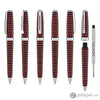 Sheaffer Prelude Ballpoint Pen in Merlot Lacquer with Horizontal Chrome Plated Engraving Ballpoint Pens