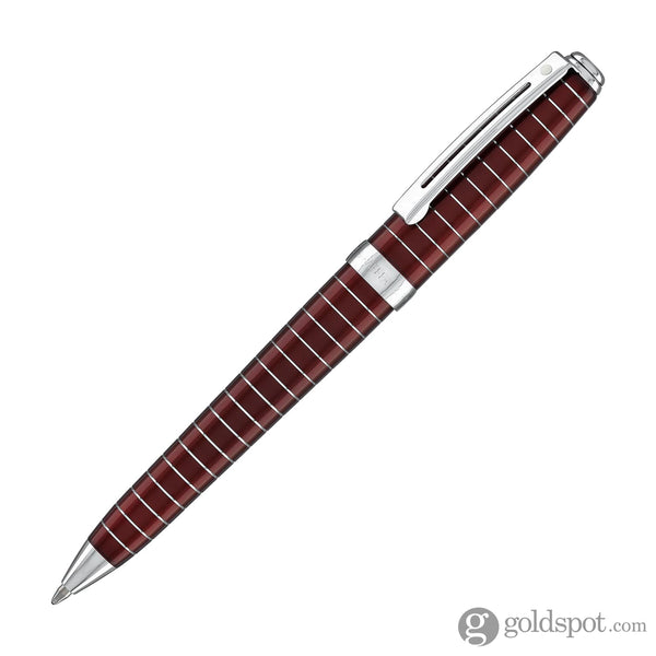 Sheaffer Prelude Ballpoint Pen in Merlot Lacquer with Horizontal Chrome Plated Engraving Ballpoint Pens