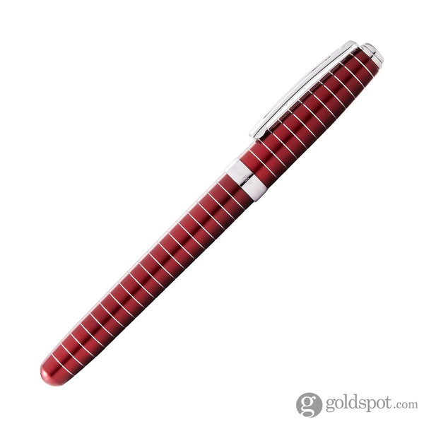 Sheaffer Prelude Fountain Pen in Merlot Lacuer with Horizontal Chrome Plated Engraving Fountain Pen