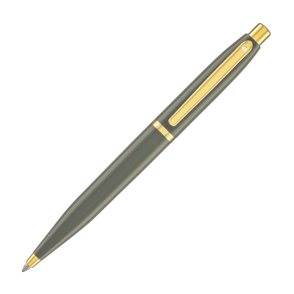 Sheaffer VFM Ballpoint Pen in Glossy Gray Lacquer with Gold PVD Trim Ballpoint Pens