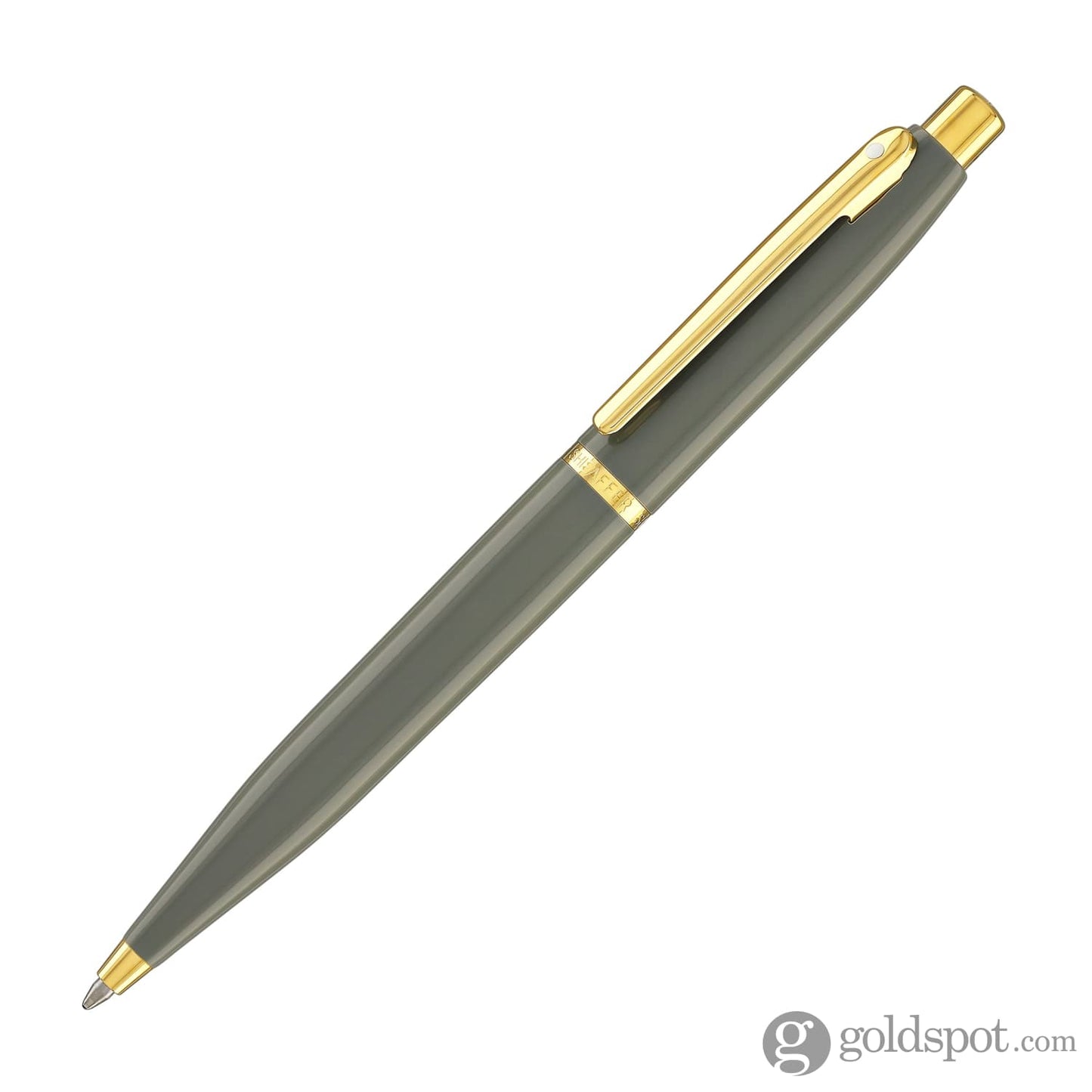 Sheaffer VFM Ballpoint Pen in Light Grey with Gold PVD Trim Ballpoint Pens