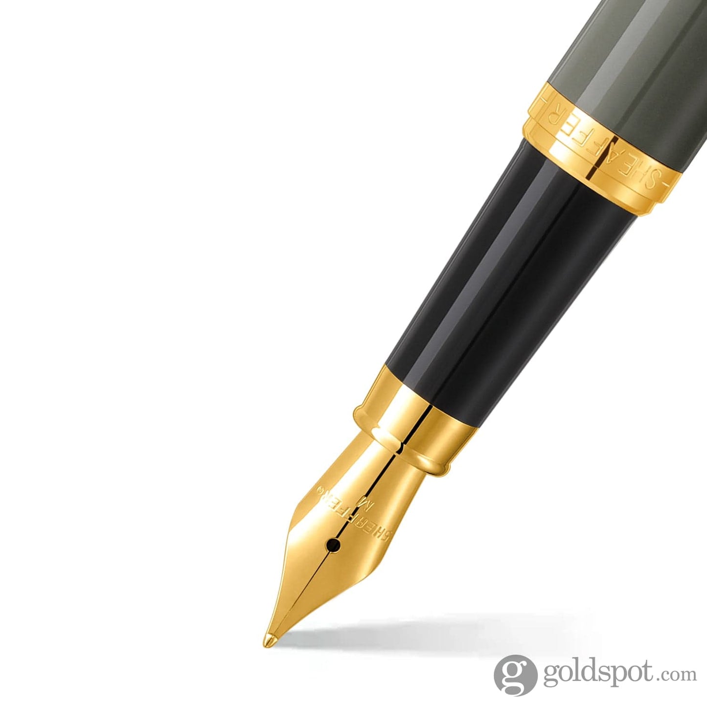 Sheaffer VFM Fountain Pen in Light Grey with Gold PVD Trim - Medium Point Fountain Pen