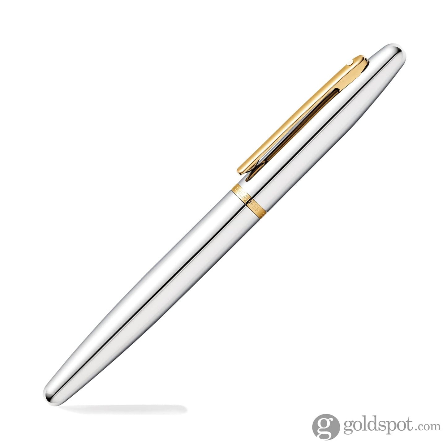 Sheaffer VFM Fountain Pen in Polished Chrome with Gold Trim Fountain Pen