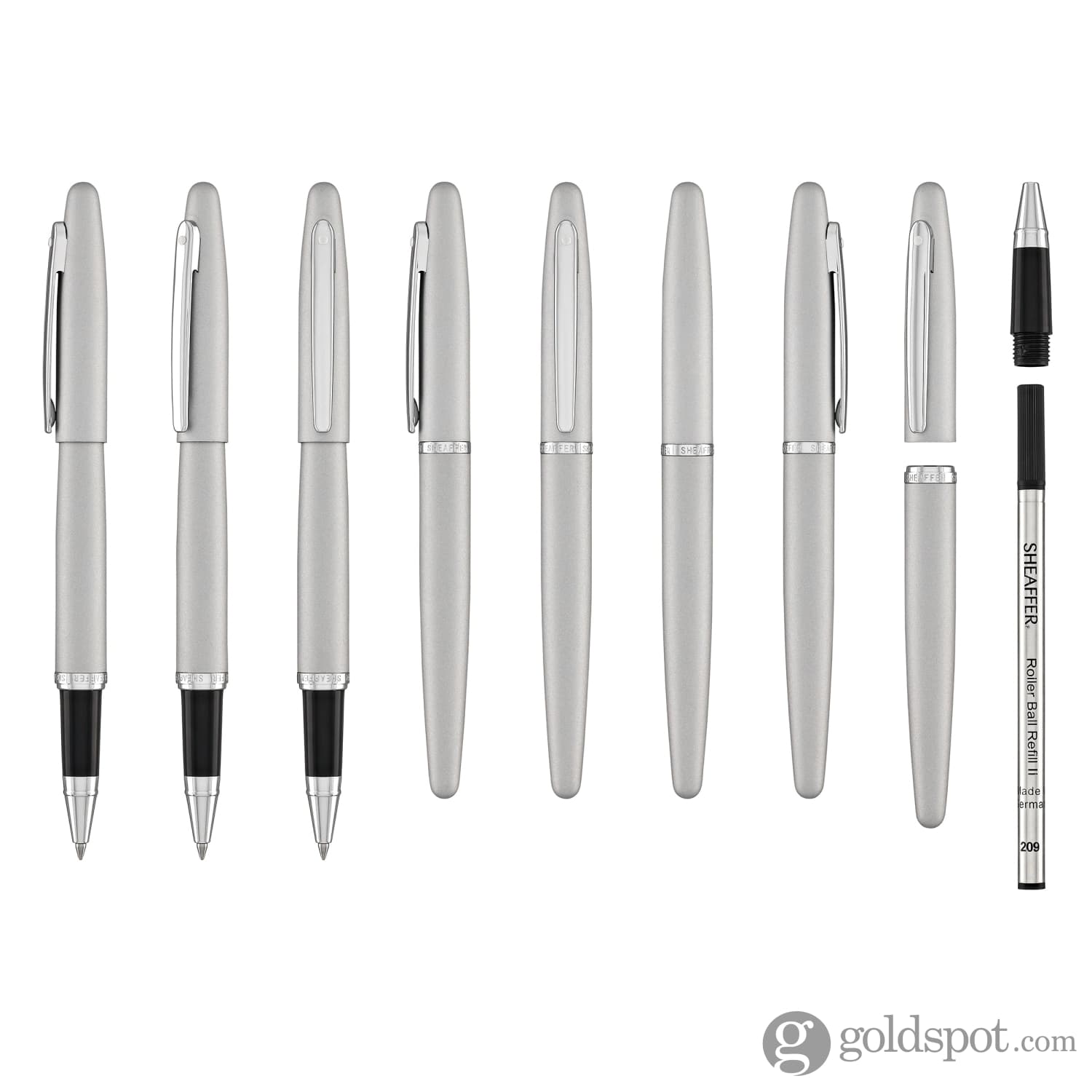 Sheaffer VFM Rollerball Pen in Strobe Silver - Goldspot Pens