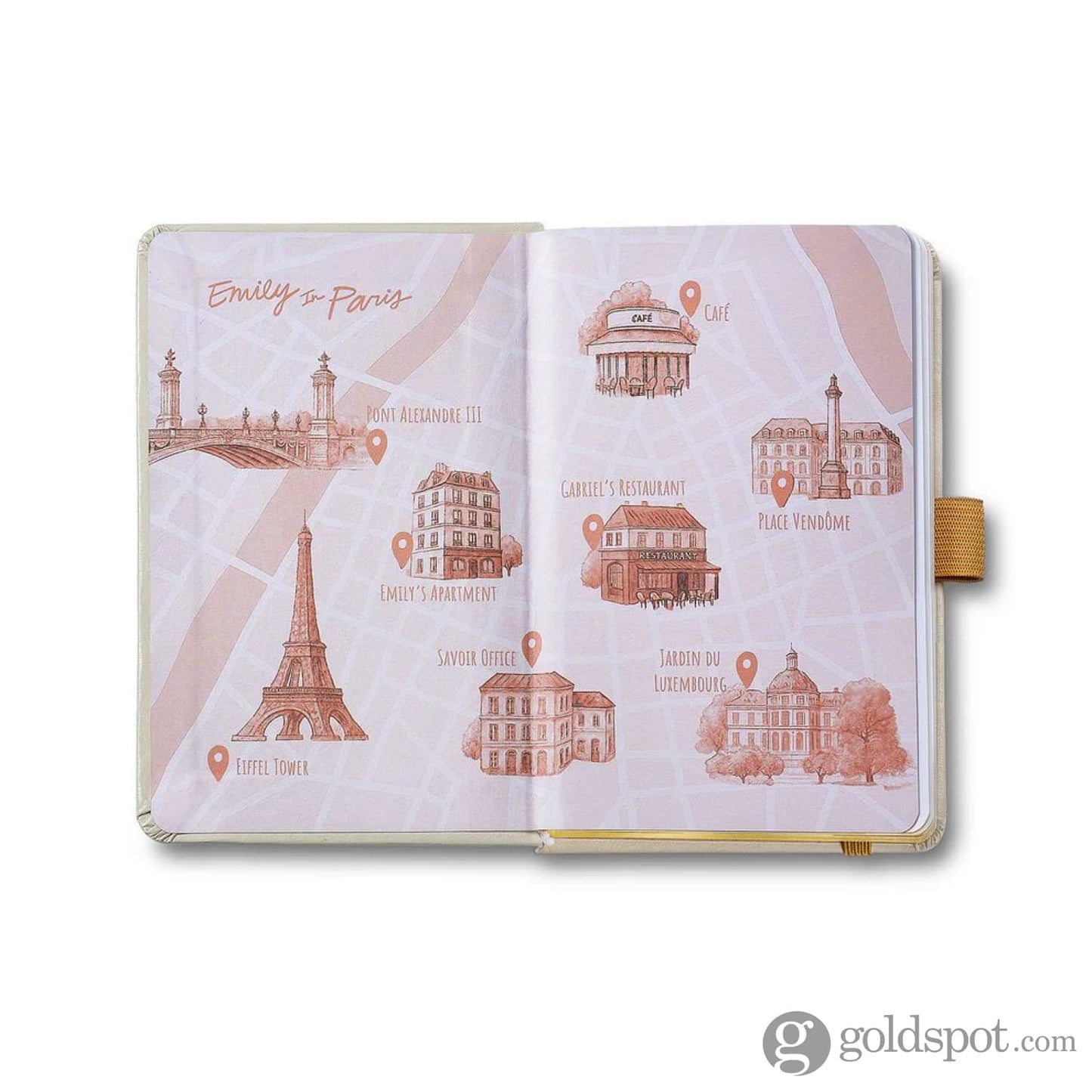 Sheaffer x Emily in Paris 100 Ballpoint Pen in Champagne Gold and A6 Notebook with Embossed Eiffel Tower Set Gift Sets
