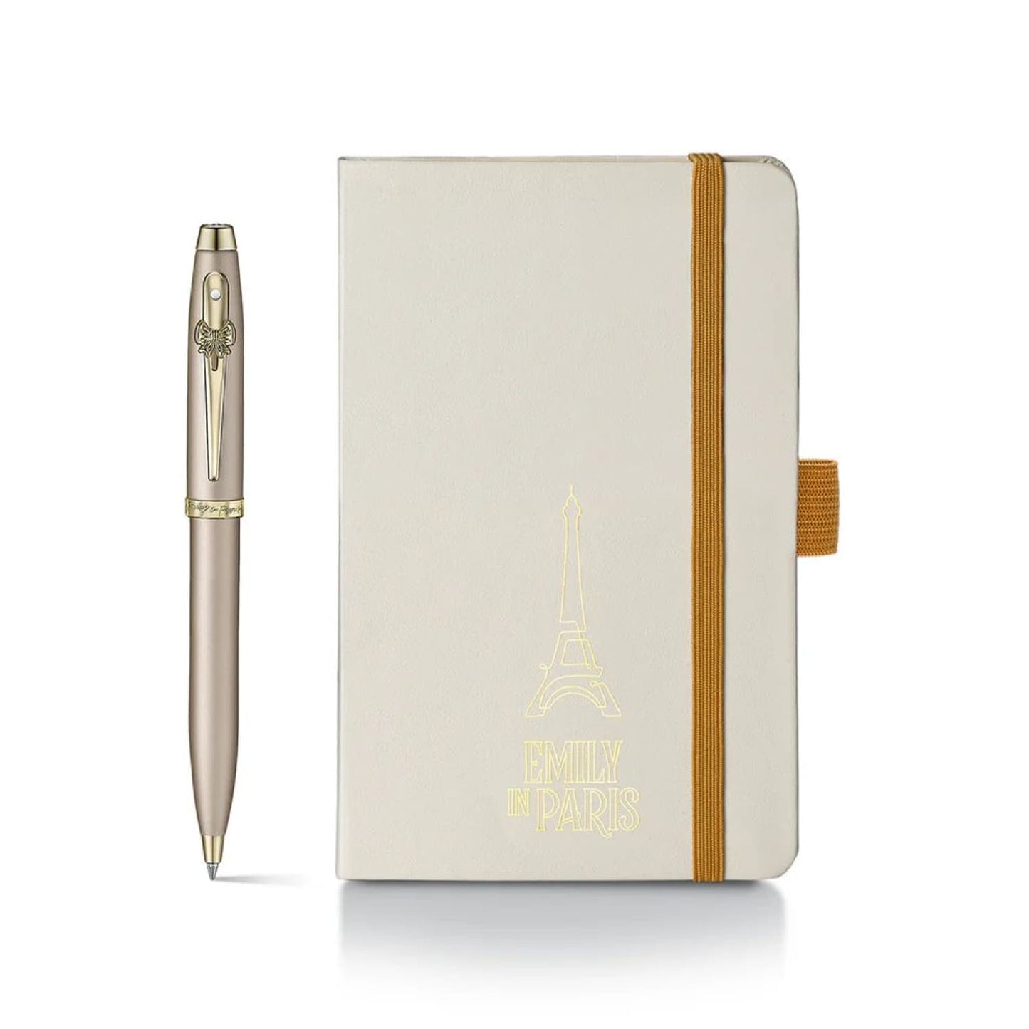 Sheaffer x Emily in Paris 100 Ballpoint Pen in Champagne Gold and A6 Notebook with Embossed Eiffel Tower Set Gift Sets